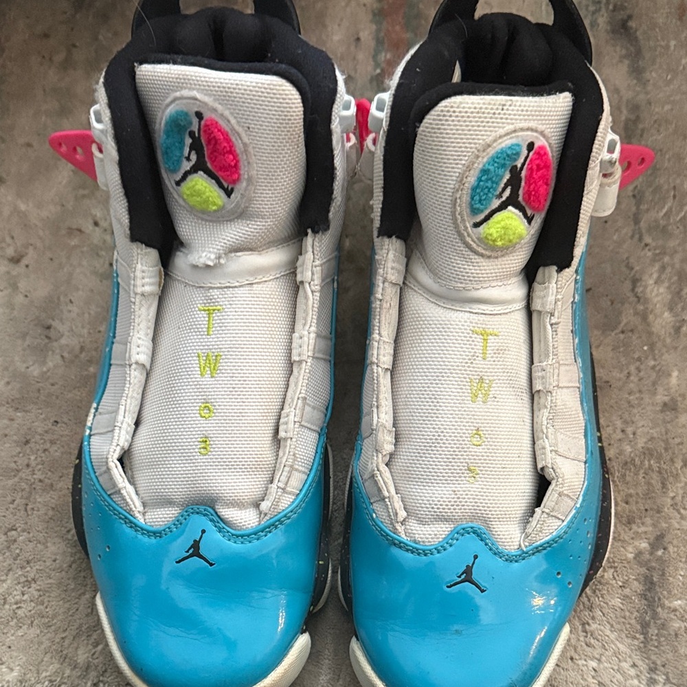 Air Jordan 8 Retro GS “South Beach” Black White Teal Pink 100% authentic Size 8w